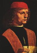 Leonardo  Da Vinci Portrait of a Musician France oil painting reproduction